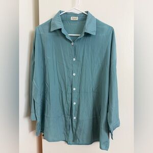 Teal Button-Up Shirt